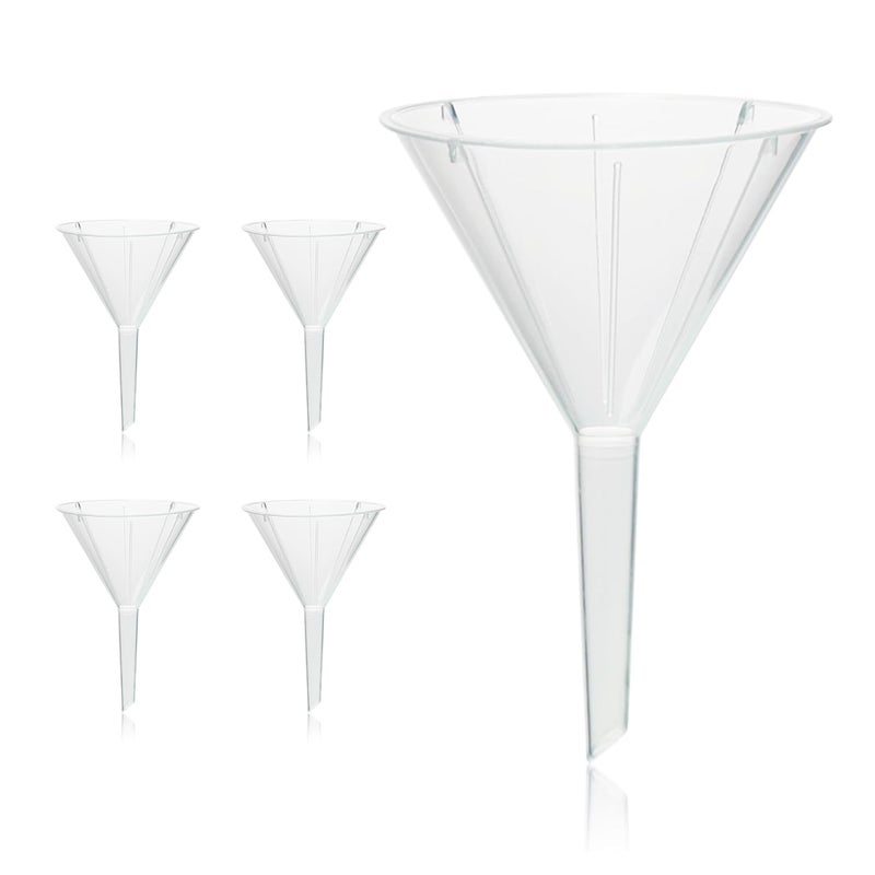 UTILE 4pcs Plastic Analytical Funnel Set, PP Material, Top Diameter 84mm, Small Funnel for Lab Bottles, Recreational Activities, 4512.0016.4 - Image 1